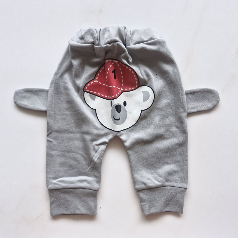 شلوار گوشدار خرس طوسی