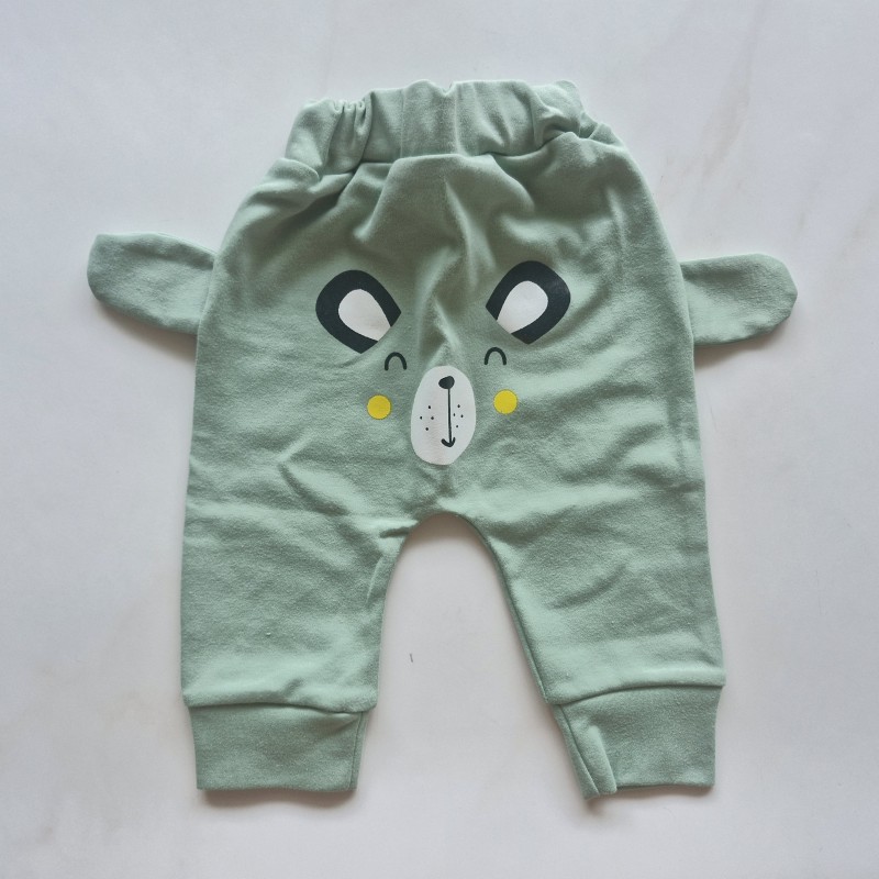 شلوار گوشدار خرس سبز