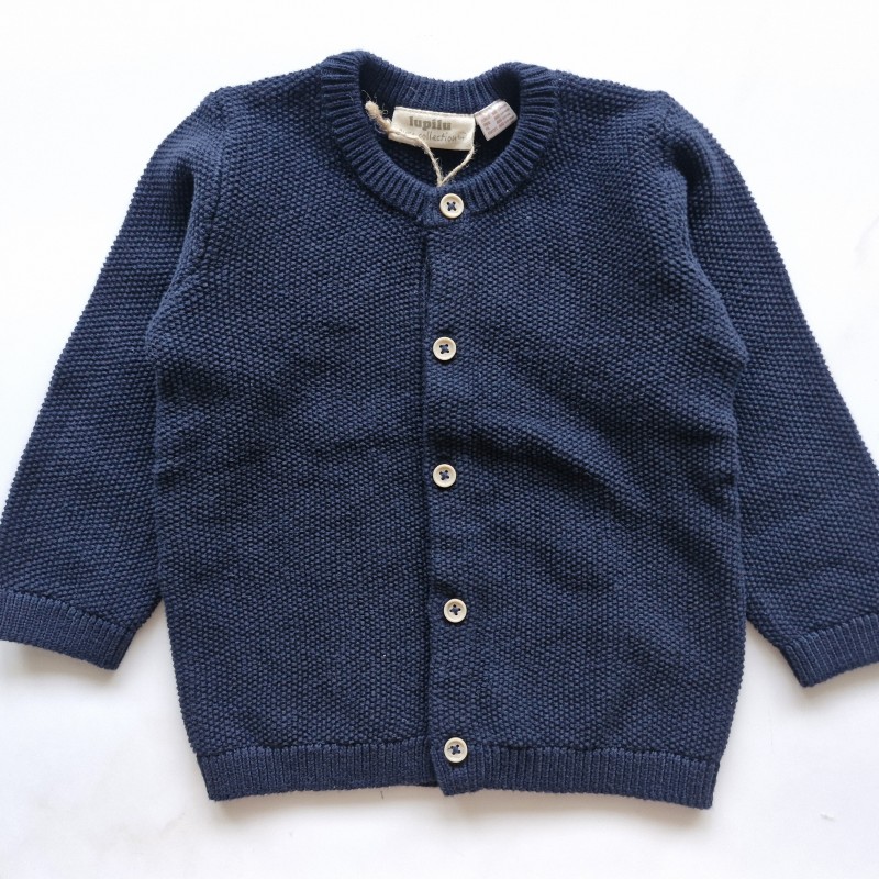 ژاکت بافت سرمه ای لوپیلو