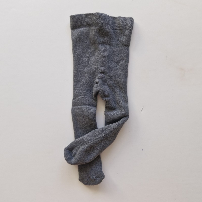 جوراب شلواری گرم خاکستری ساده لوپیلو