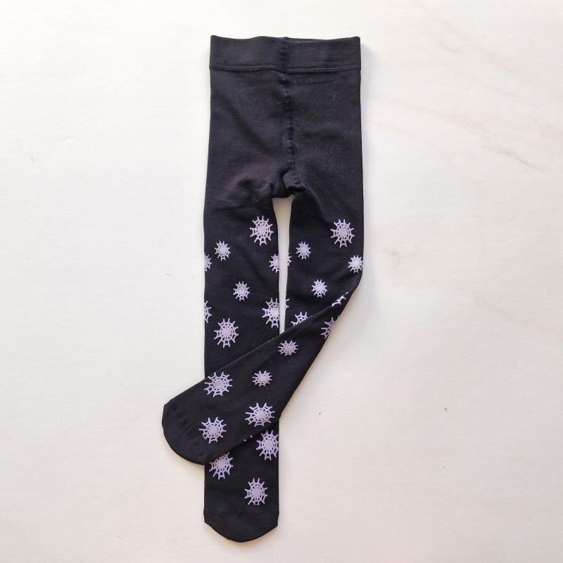 جوراب شلواری توکرکی مشکی طرحدار لوپیلو