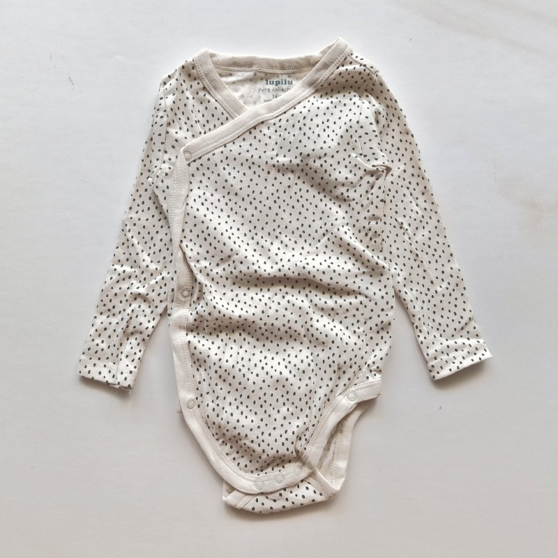 بادی آستین بلند جلودکمه خالخالی لوپیلو