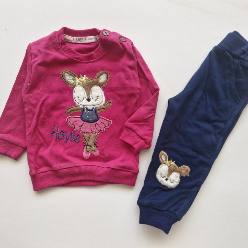 بلوز و شلوار بالرین سرخابی آنیل