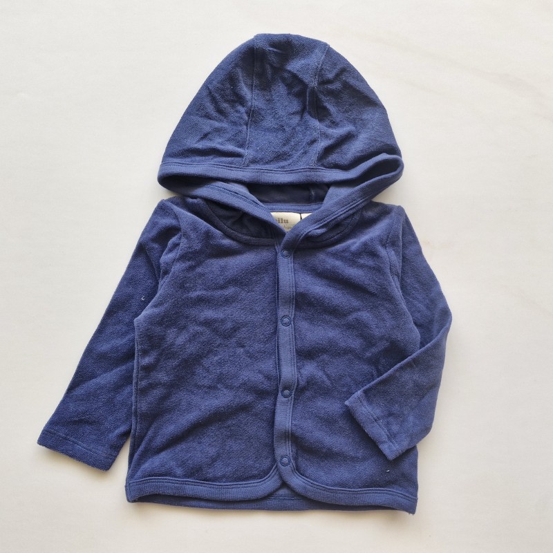 سویشرت کلاه دار حوله ای سرمه ای لوپیلو