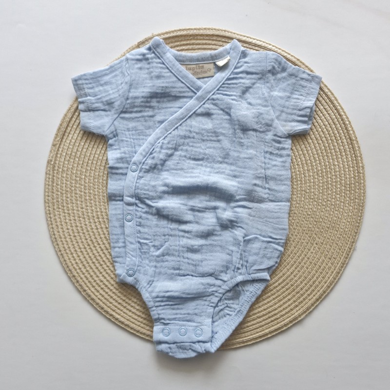 بادی موسلین آستین کوتاه آبی لوپیلو