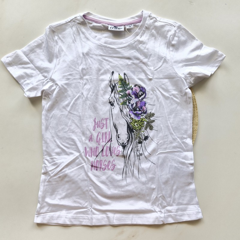 تیشرت آستین کوتاه اسب سفید