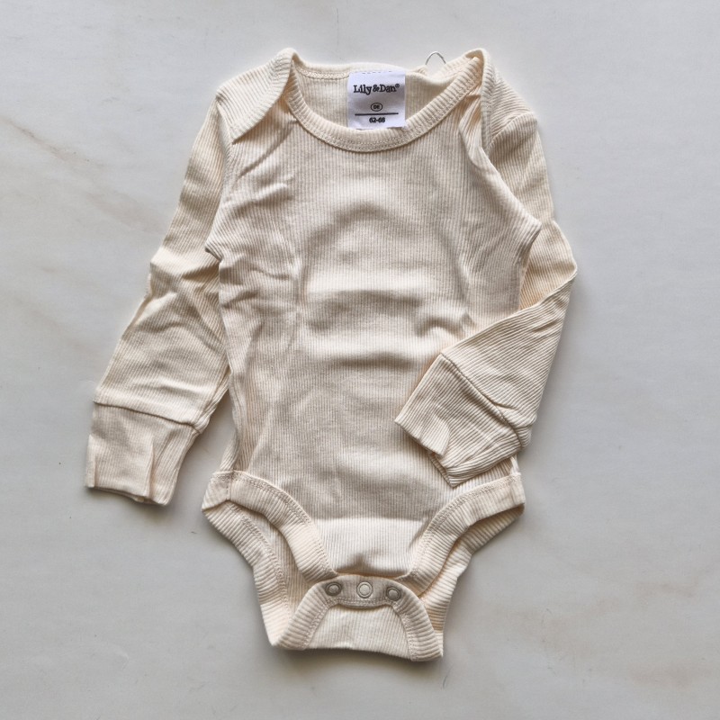 بادی آستین بلند کبریتی کرمی Lilly&Dan