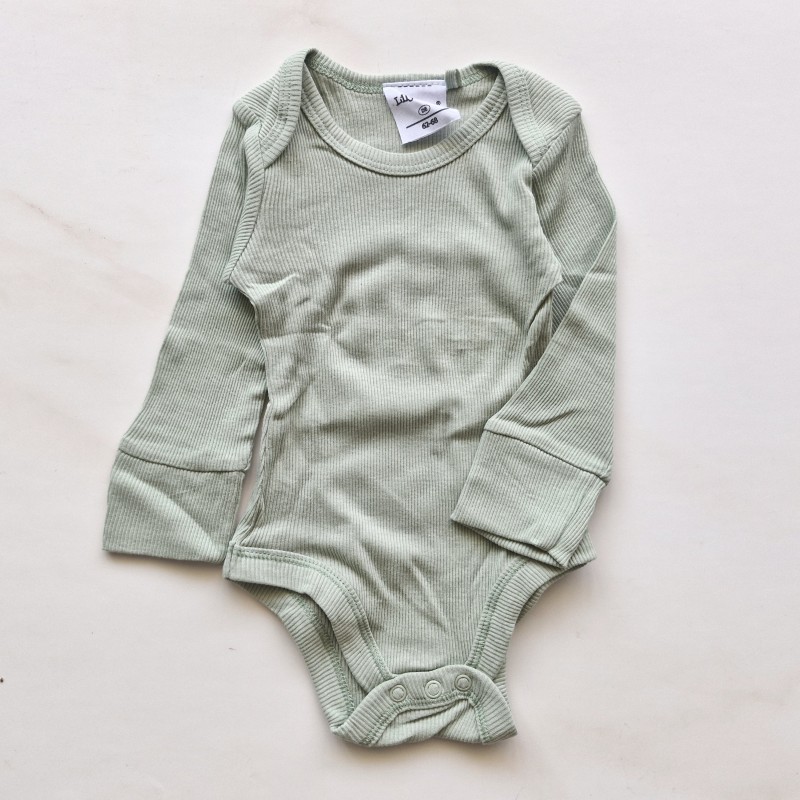 بادی آستین بلند کبریتی سبز Lilly&Dan