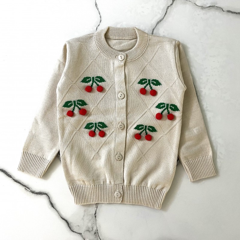 ژاکت گیلاس کرمی kids