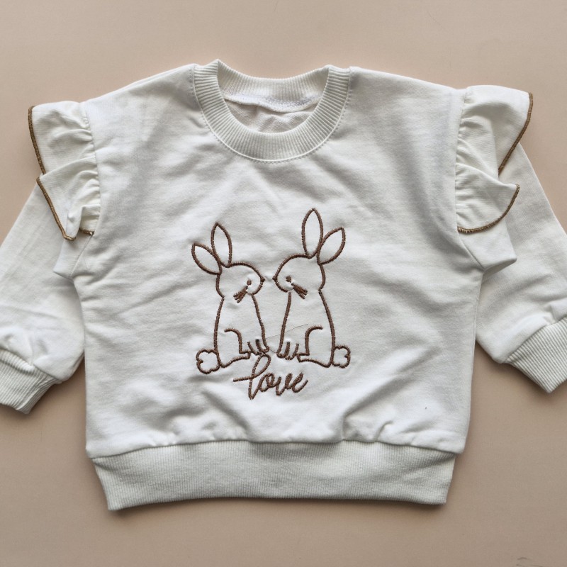 بلوز دورس  سفید شیری خرگوش AMIN