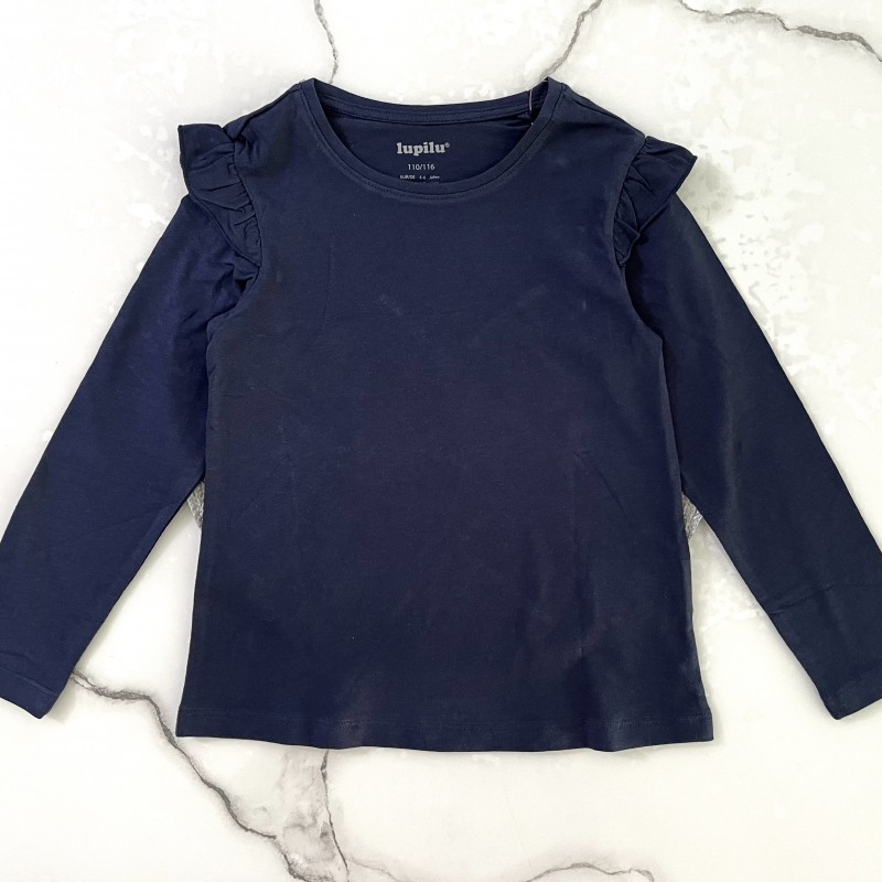 بلوز  آستین چیندار سرمه ای لوپیلو kids