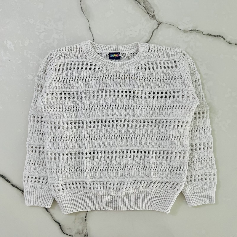 بلوز بافت سفید لوپیلو kids