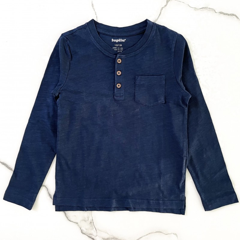 بلوز سرمه ای سه دکمه لوپیلو kids