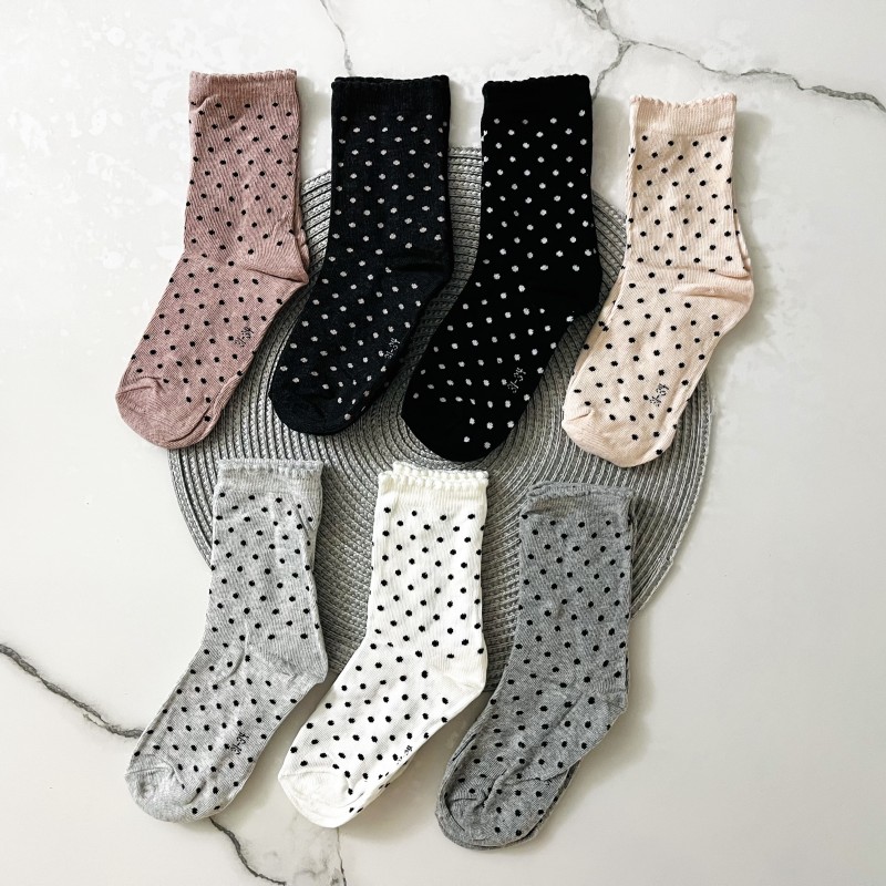 جوراب ساق دار خالخالی پپرترز kids