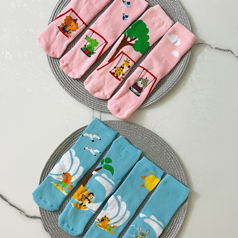 پک جوراب زمستانی ساق دار حیوانات پپرترز kids