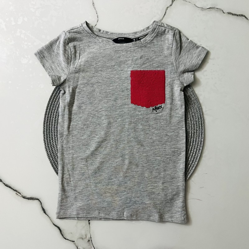 تیشرت تک جیب پولک دار kids