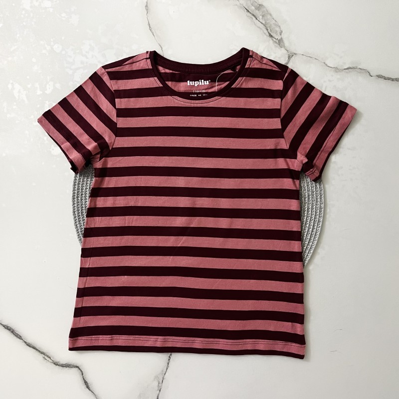 تیشرت راه راه صورتی زرشکی لوپیلو kids