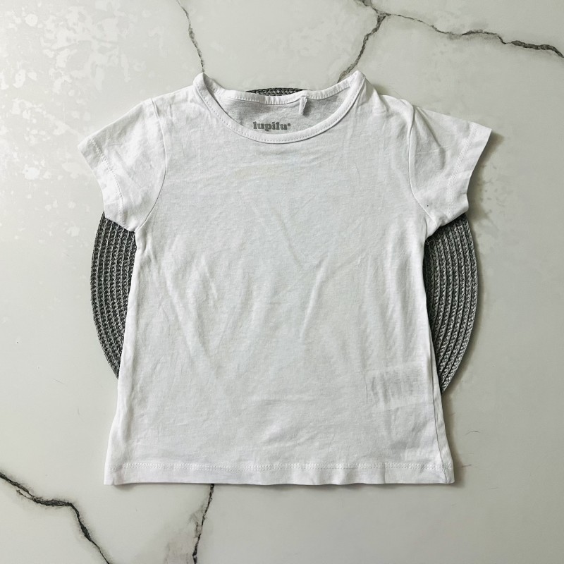 تیشرت سفید ساده لوپیلو kids