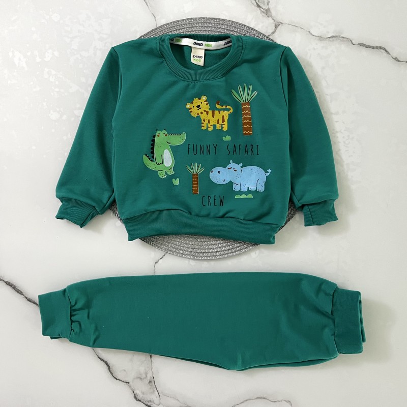 ست اقتصادی دورس جنگل سبز تیره kids