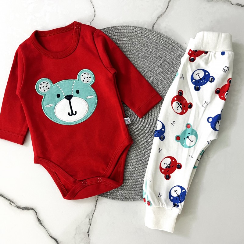 بادی شلوار خرس قرمز وچیون