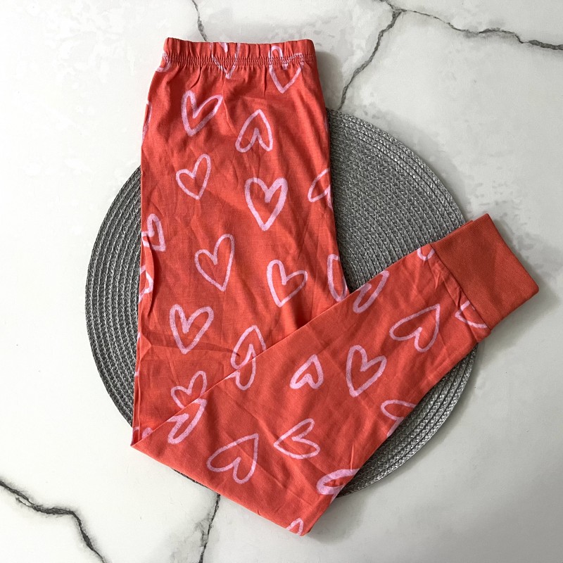 شلوار راحتی وارداتی قلب صورتی kids