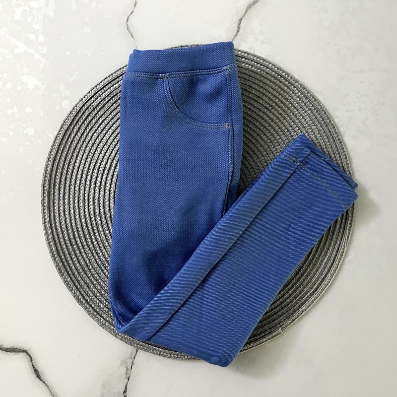 شلوار لگ داخل مخمل آبی لوپیلو kids