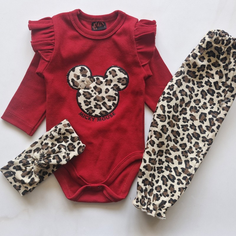 بادی شلوار تل یلدایی خرس قرمز AMIN