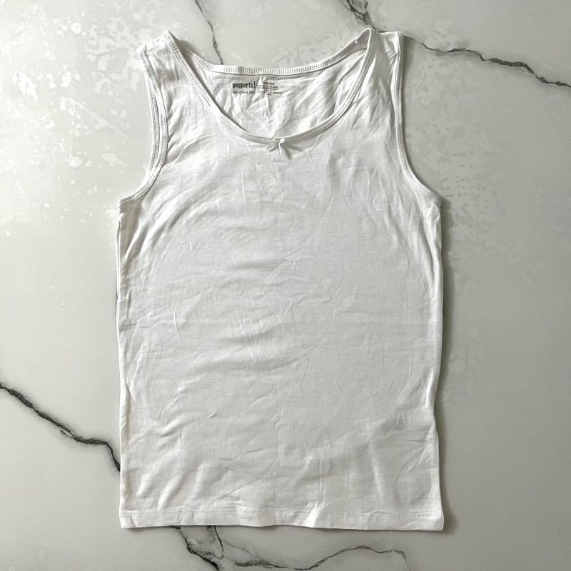 رکابی سفید پاپیون دار پپرتز kids