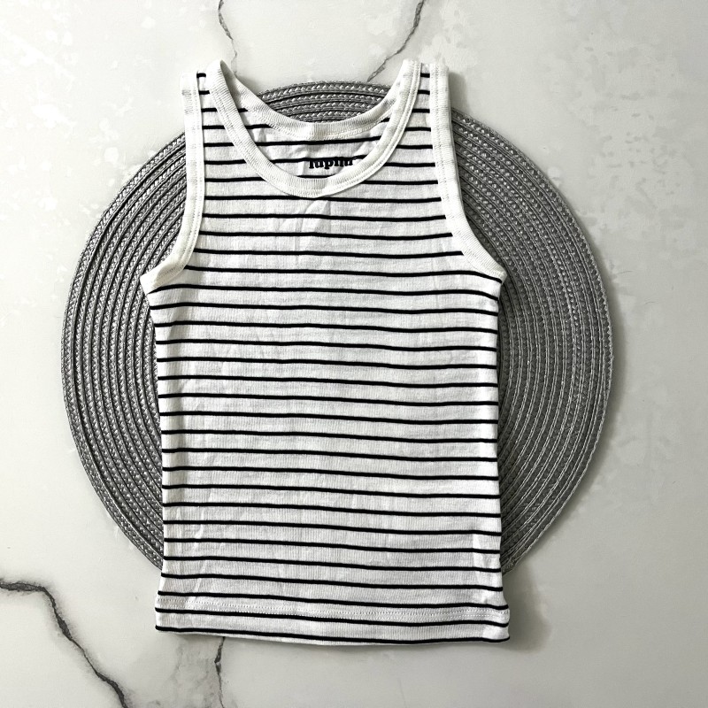 رکابی سفید راه راه لوپیلو kids