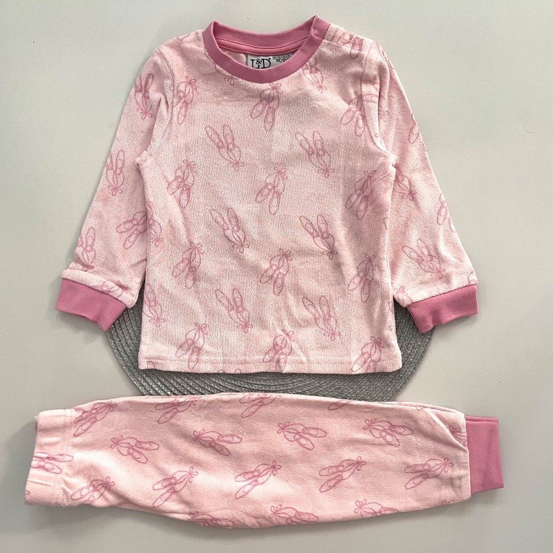 بلوز شلوار حوله ای صورتی Lily&Dan