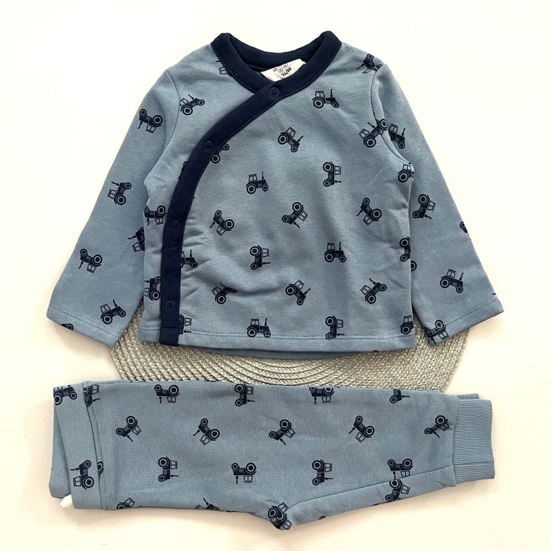 مانتو شلوار دورس تراکتور آبی Lily&Dan