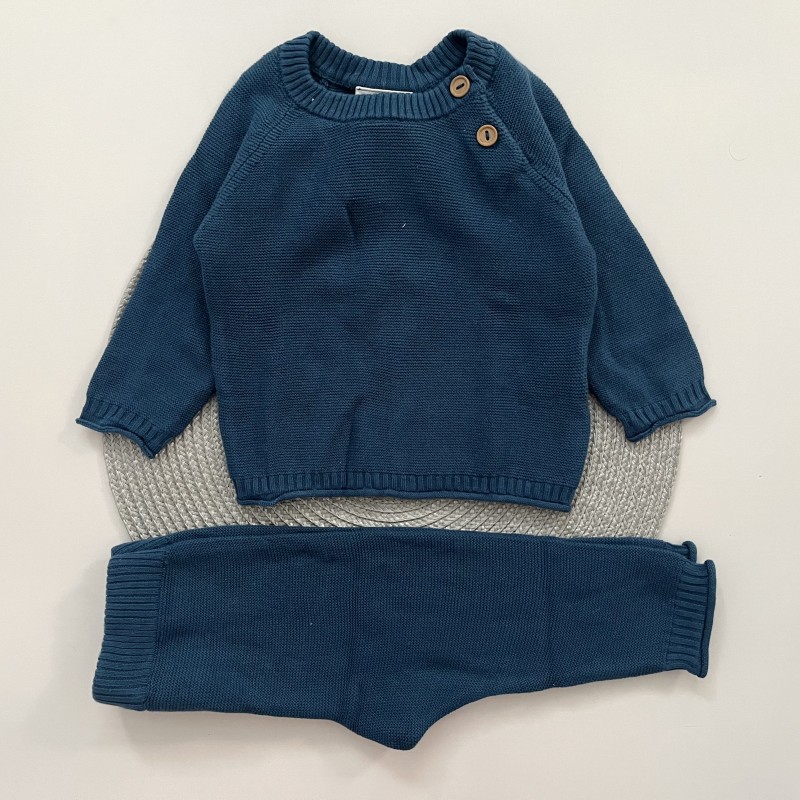 بلوز شلوار بافت سرمه ای Lily&Dan