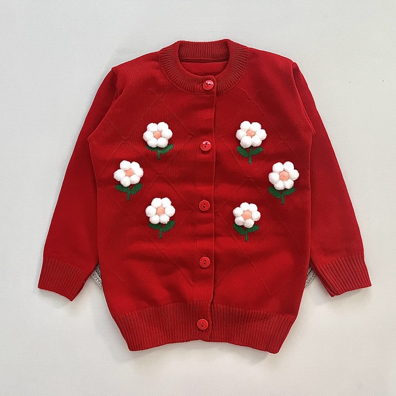 ژاکت گل گلی قرمز kids