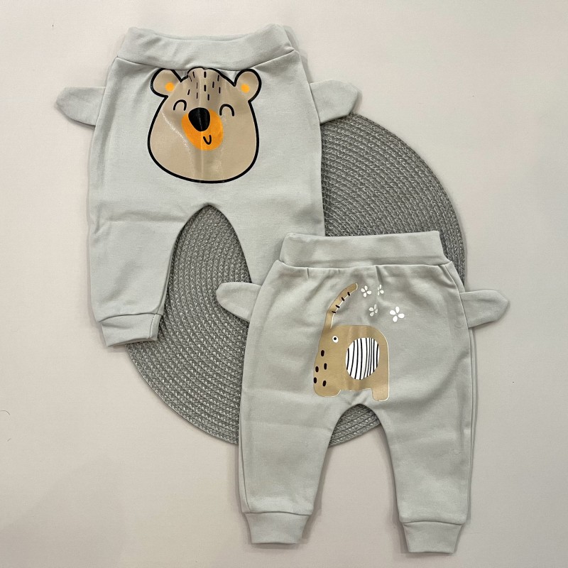 شلوار گوشدار طوسی چیاکو