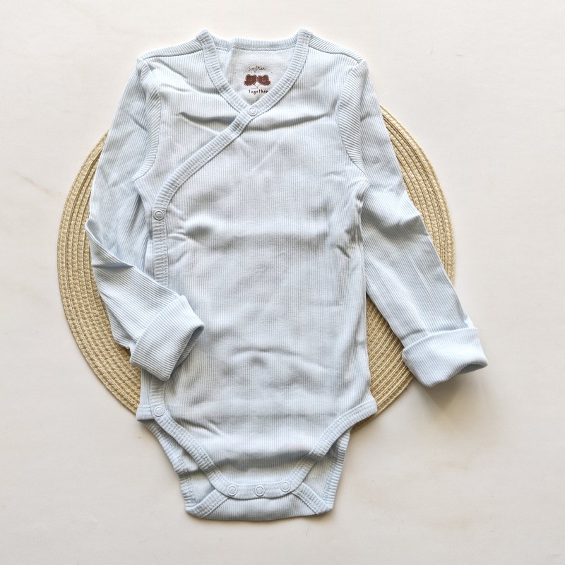 بادی آستین بلند جلودکمه آبی روشن