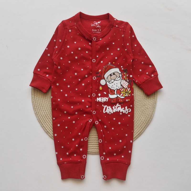 سرهمی طرح هدیه بابانوئل قرمز پنتی بیبی