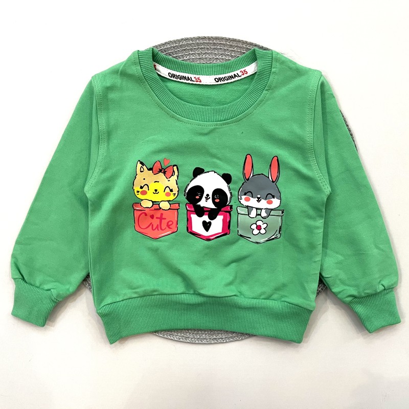 بلوز دورس سبز حیوانات  kids