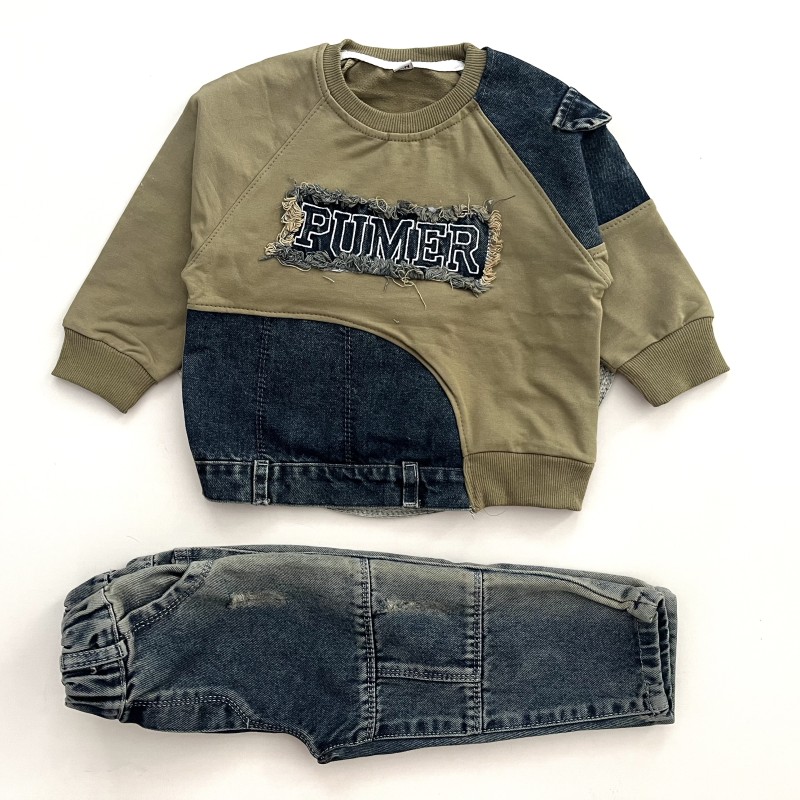 بلوز شلوار مجلسی دورس جین کثیف شور پرنیان