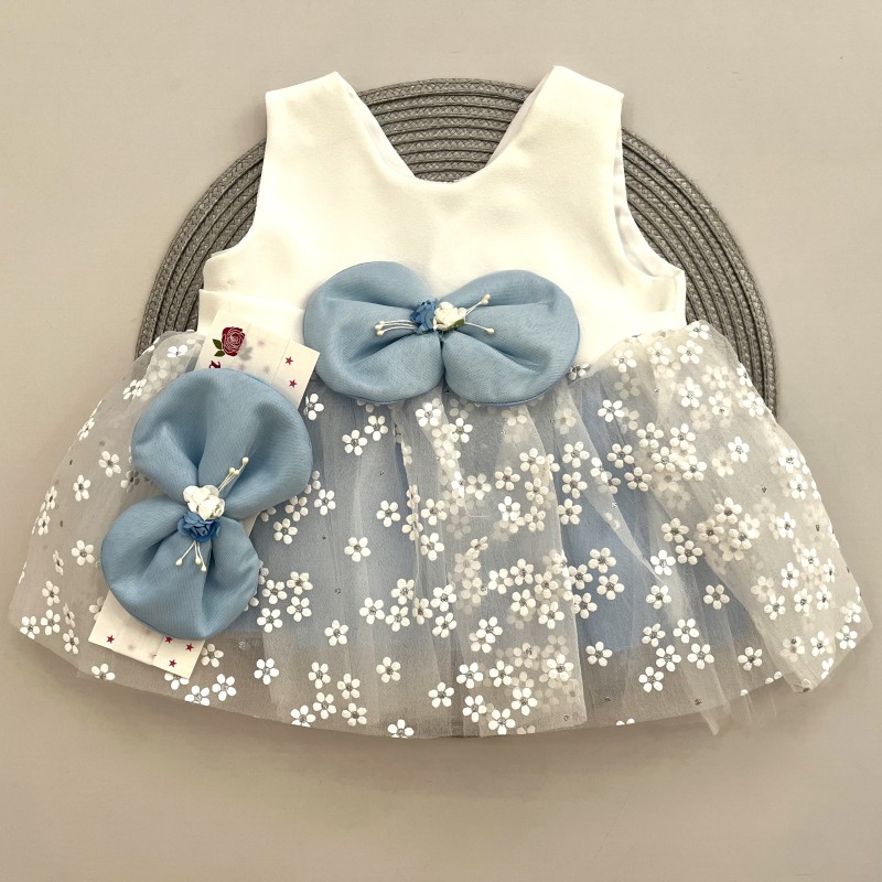 پیراهن عروس و تل آبی