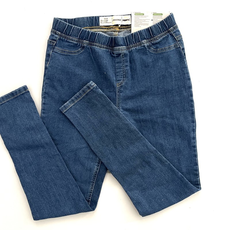 شلوار جین کمر کشی آبی پپرتز kids