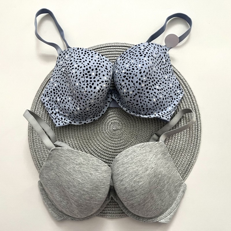 سوتین اسفنجی فنردار طوسی و خالخالی وارداتی M&S