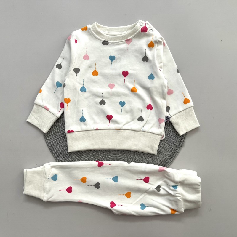 بلوز و شلوار پاییزه قلب سفید وچیون