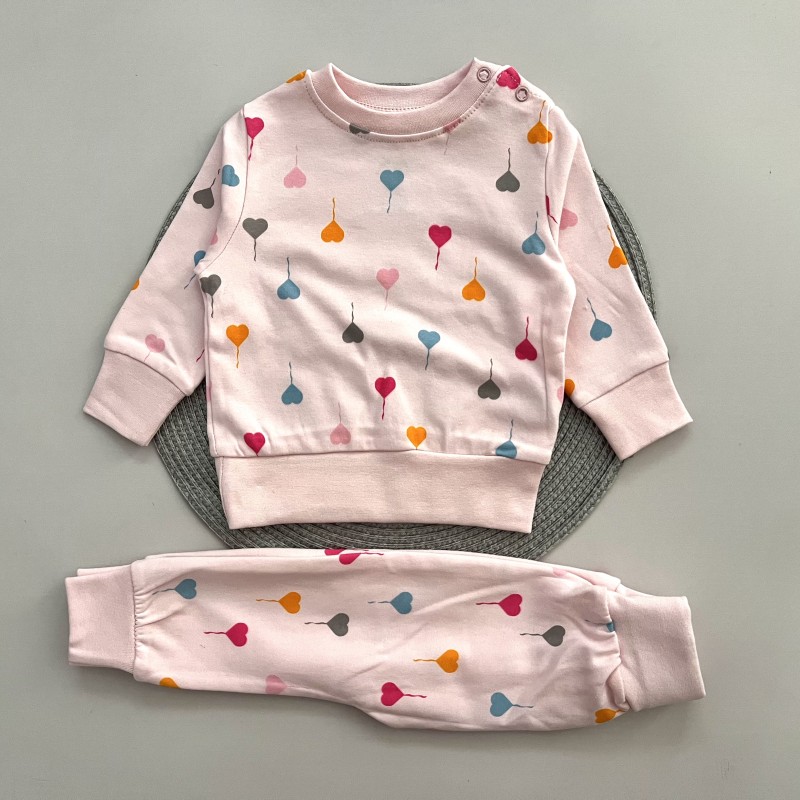 بلوز و شلوار پاییزه قلب صورتی وچیون