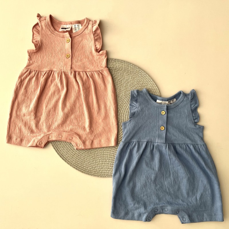 رامپر دخترانه وارداتی دکمه دار Lilly&Dan