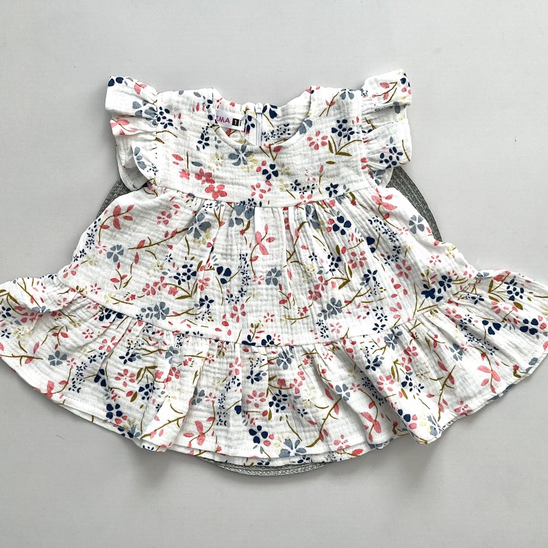 پیراهن چین دار گل گلی kids