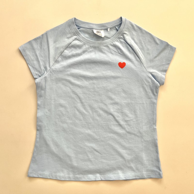 تیشرت قلب آبی kids