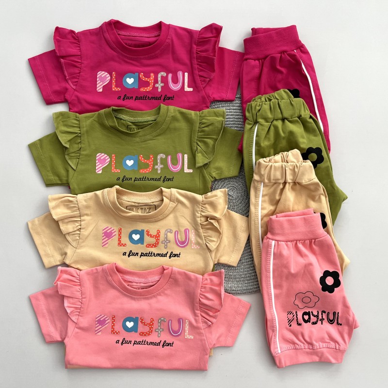 تیشرت و شلوارک رنگین کمان kids
