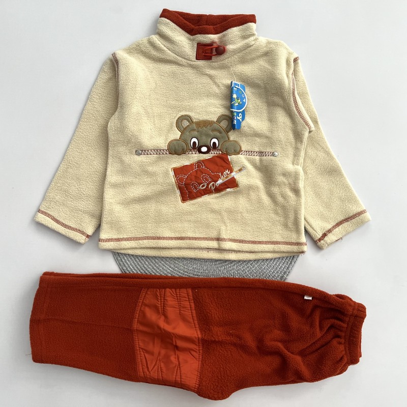 ست گرم خرس آجری kids *** مشکل دار