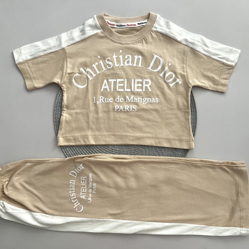 کراپ شلوار Dior کرم kids