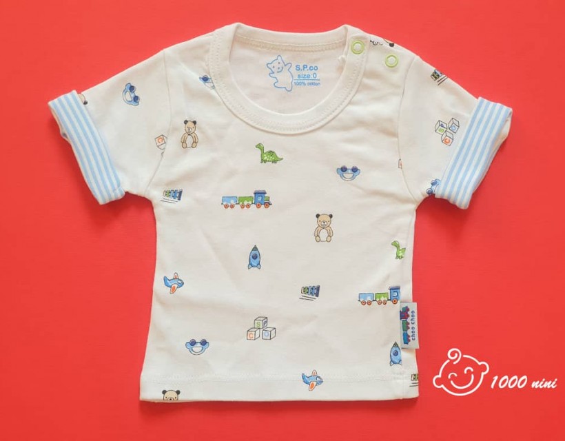 تی شرت آستین کوتاه تمام چاپ طرح ترن اسپیکو